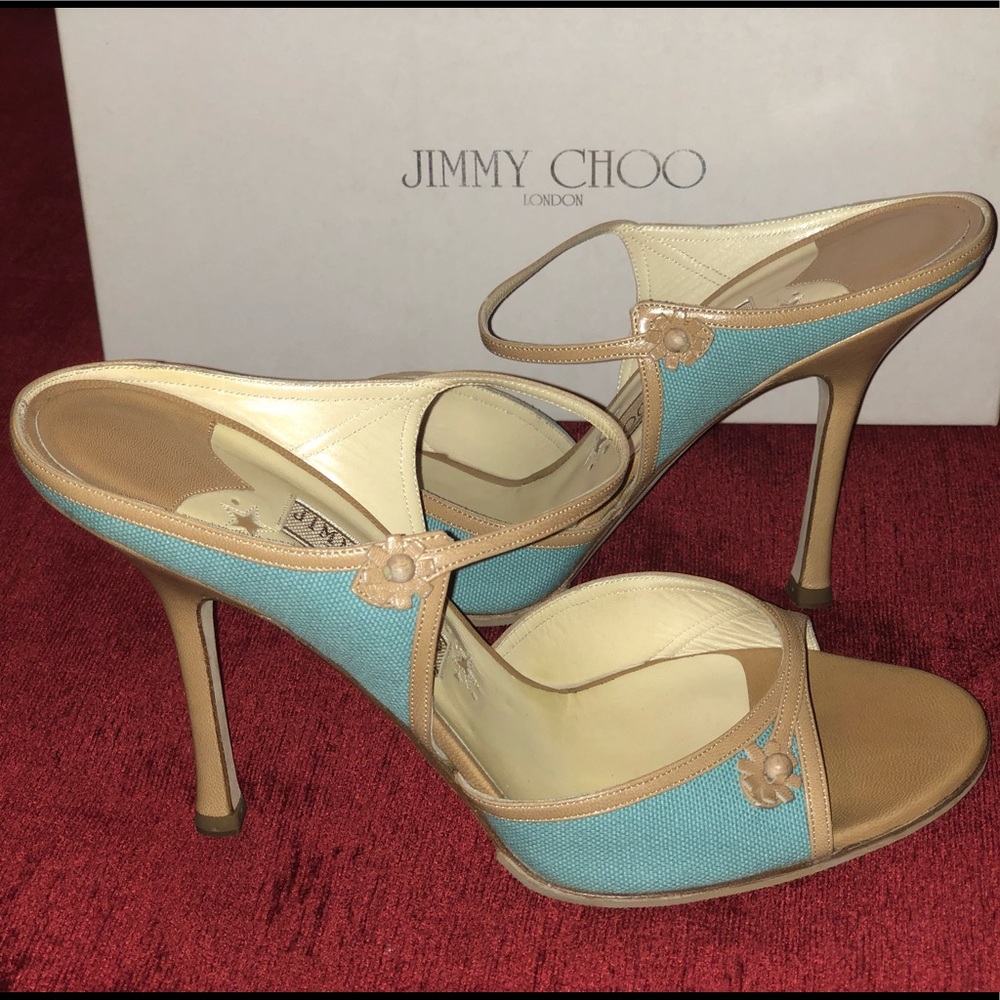 Jimmy Choo Elvin Bicolor Mules Size 40.5